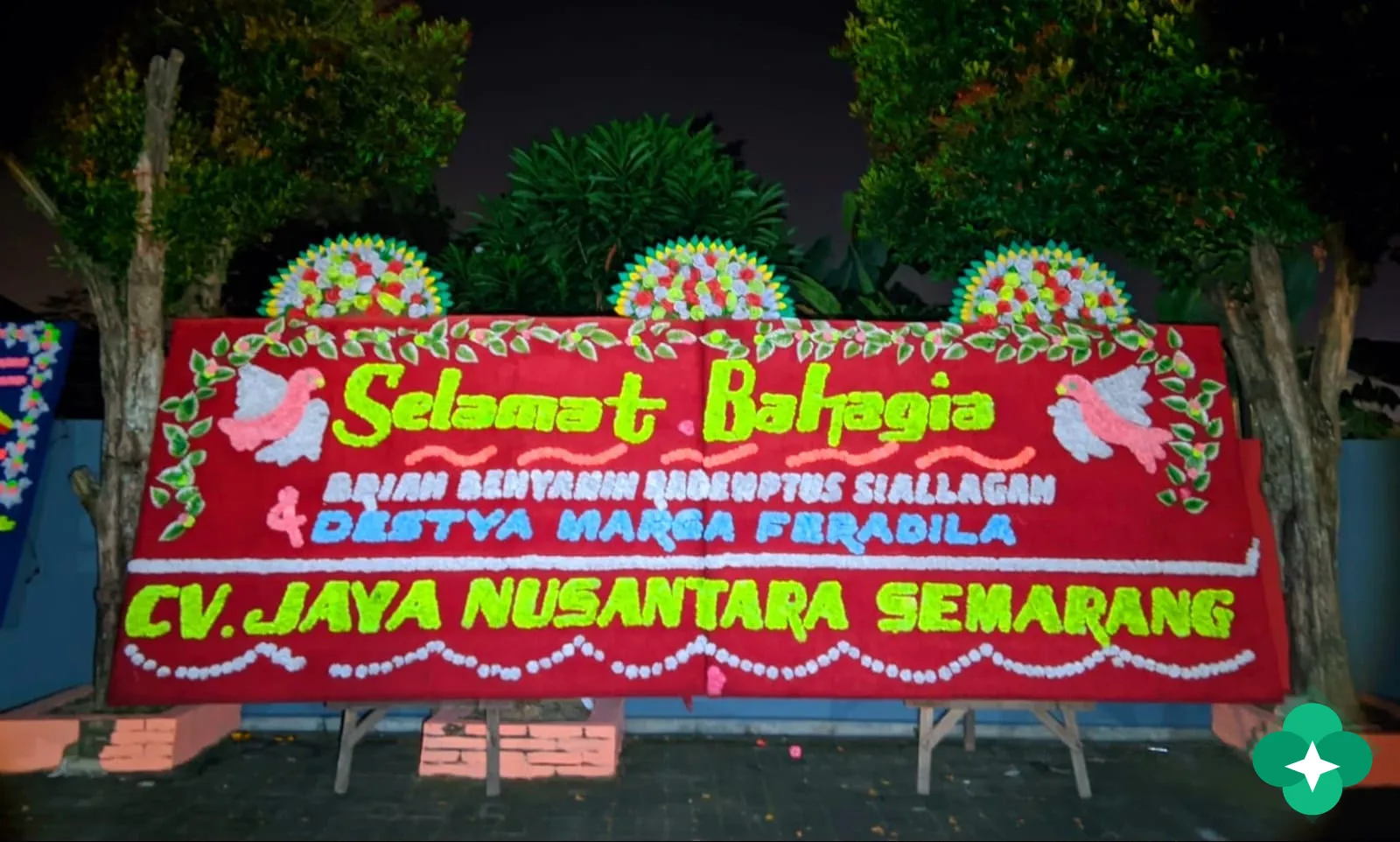 karangan bunga/papan bunga